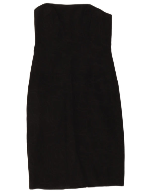 Vestido feminino Intrend sem alças UK 8 pequeno acetato preto
