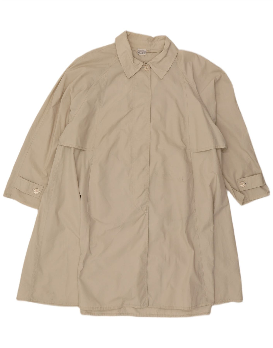 Trench coat feminino Andrea Mare com ajuste solto Reino Unido 14 poliéster bege médio
