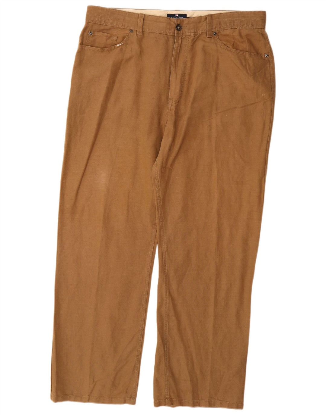 Calça casual reta masculina MARKS & SPENCER Blue Harbor W36 L31 marrom