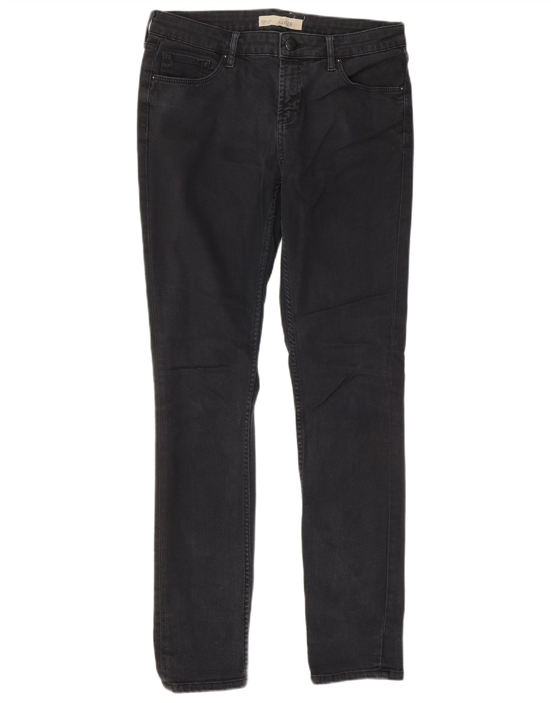 TOPSHOP Jeans feminino Baxter Slim W30 L32 algodão preto