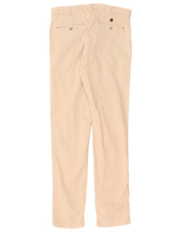 Calça Chino Masculina Massimo Dutti Slim Fit UE 42 Grande W32 L34 Algodão Bege