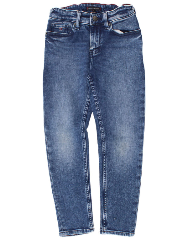 Tommy Hilfiger Meninos Jeans Slim 7-8 Anos W24 L23 Azul Algodão