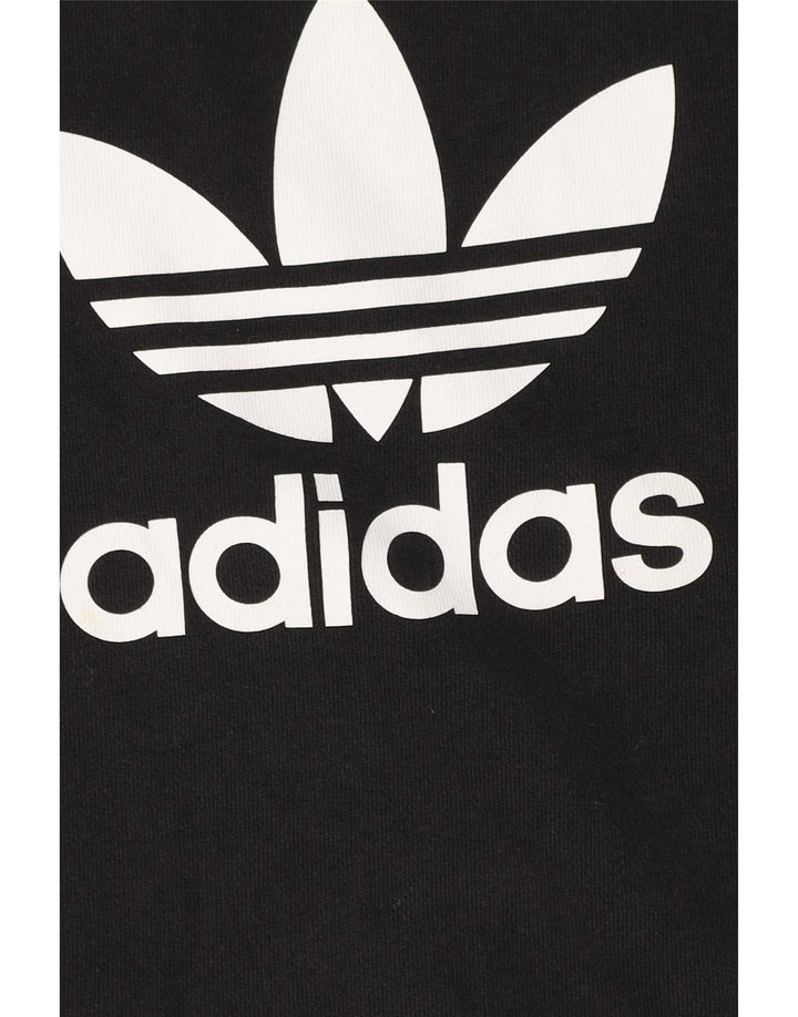 Adidas Mens Graphic Moletom Jumper Pequeno Preto