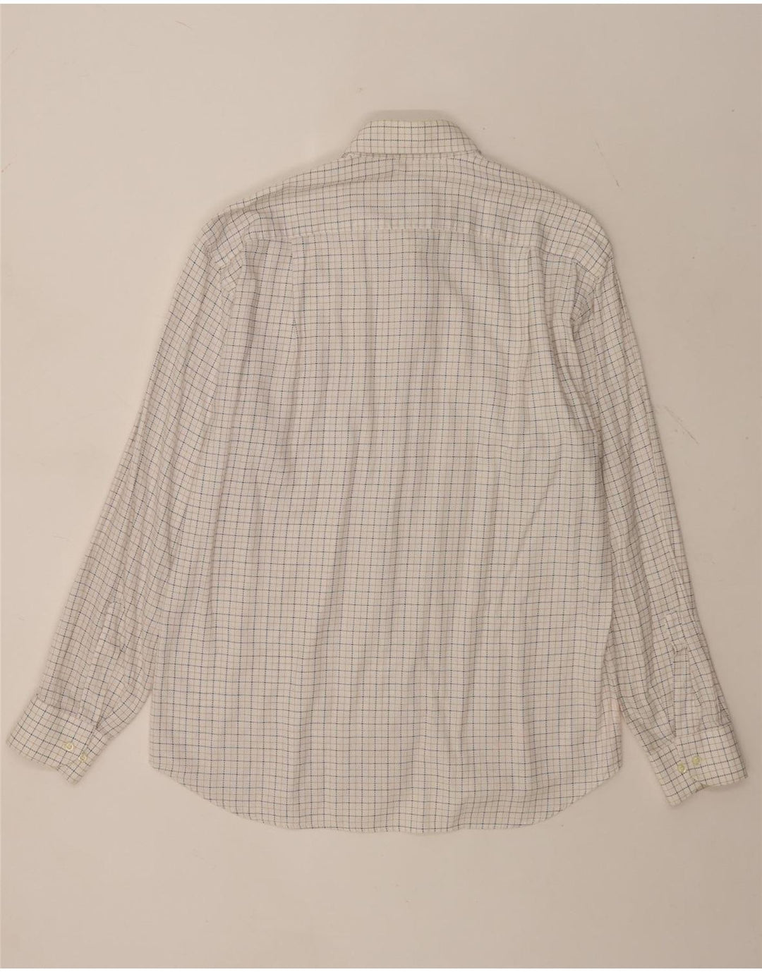 Camisa masculina ROCCOBAROCCO tamanho 41 16 grande algodão xadrez branco