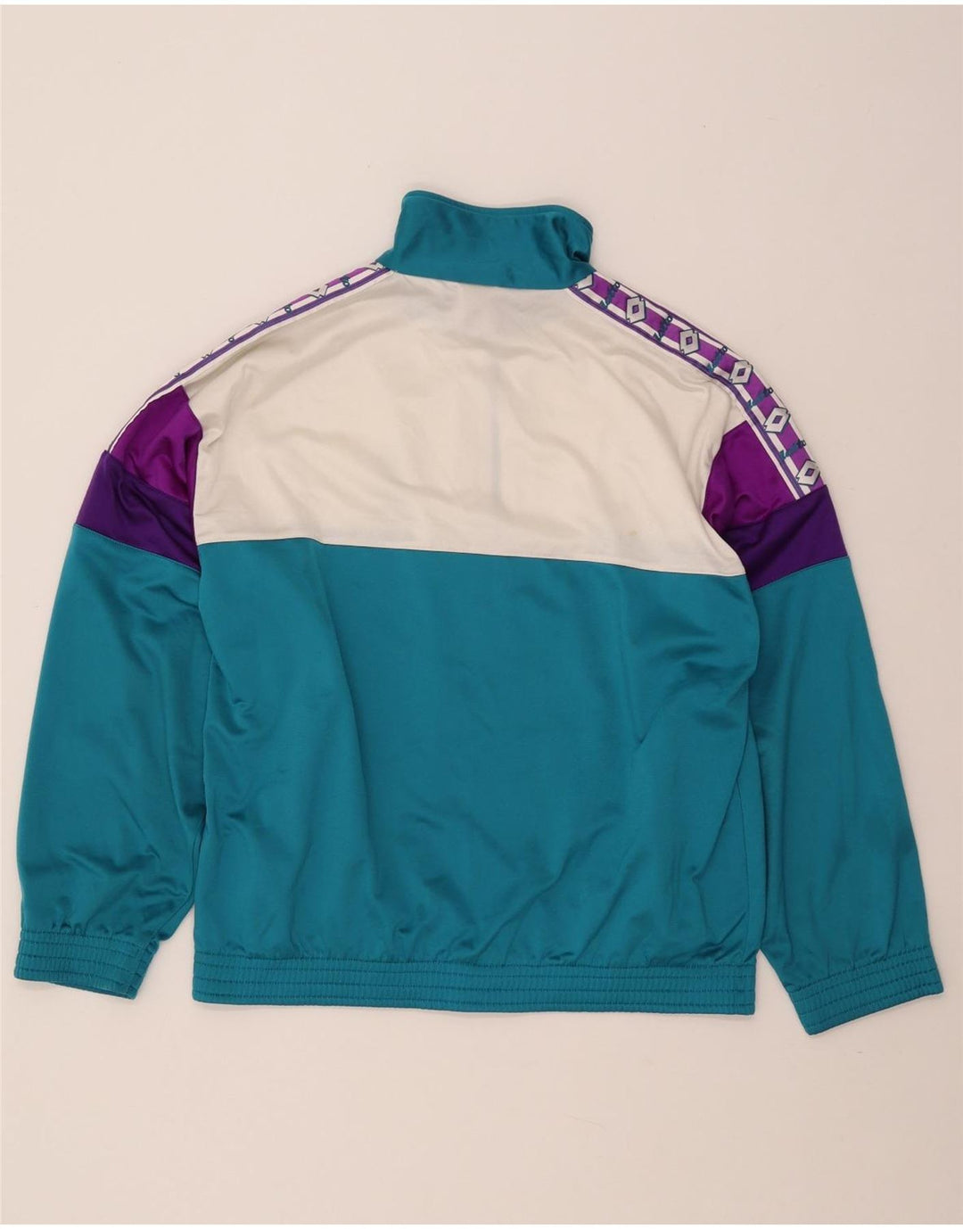 LOTTO Jaqueta masculina de agasalho gráfico grande bloco colorido azul