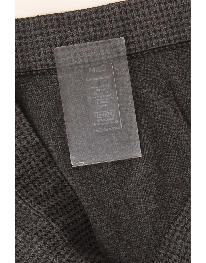 Calças cortadas femininas Marks & Spencer UK 16 grandes W34 L23 cinza