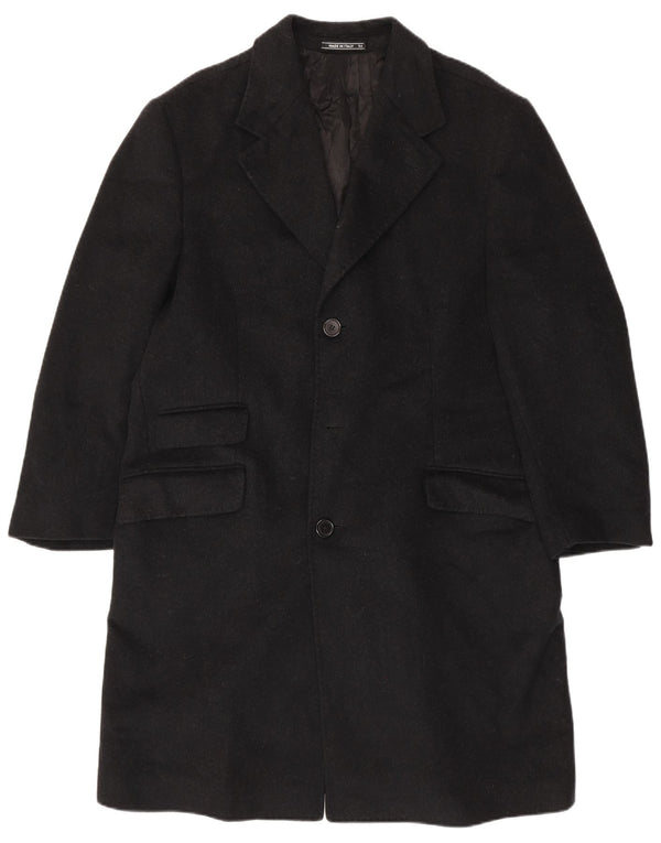 Casaco Chesterfield masculino VINTAGE IT 54 2XL lã preta