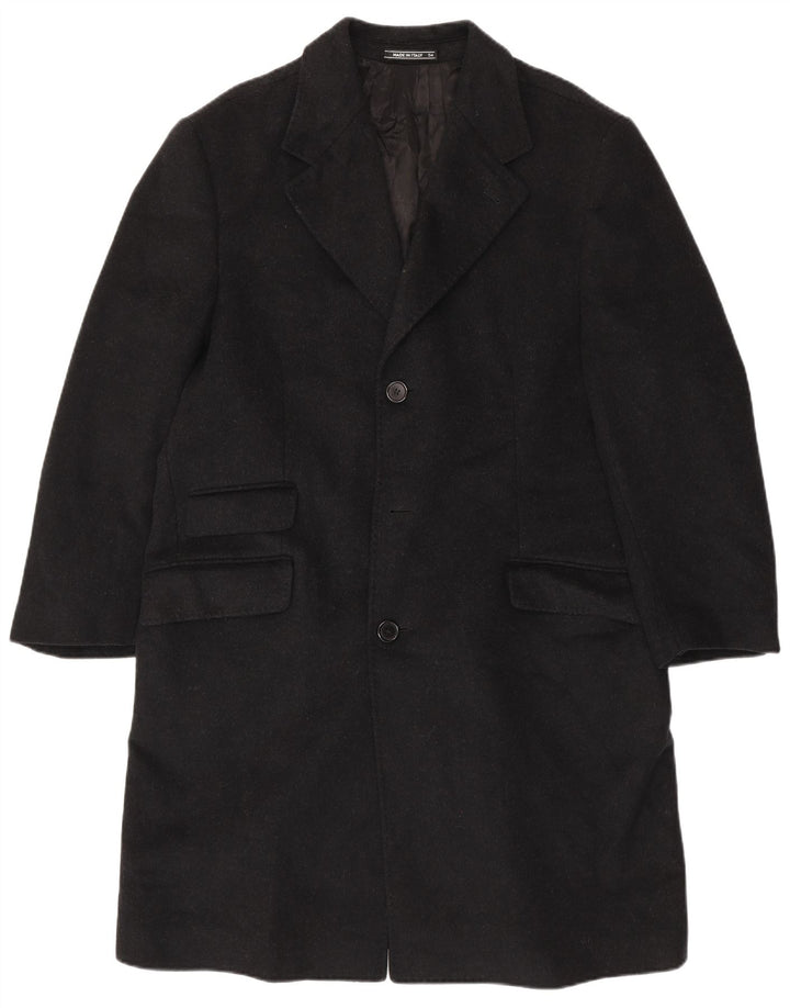 Casaco Chesterfield masculino VINTAGE IT 54 2XL lã preta