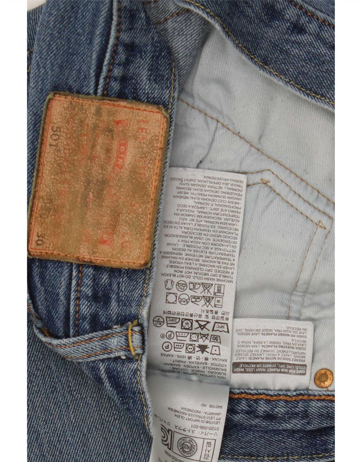 Levi's Masculino 501 Straight Jeans W30 L30 Azul Algodão