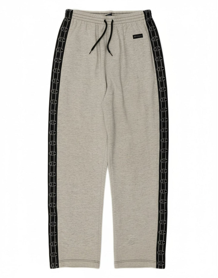 Calça de treino masculina CHAMPION grande cinza colorblock algodão