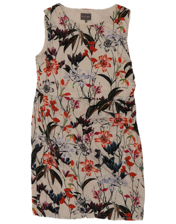 Vestido bainha feminino sem mangas Phase Eight Reino Unido 18 XL branco floral