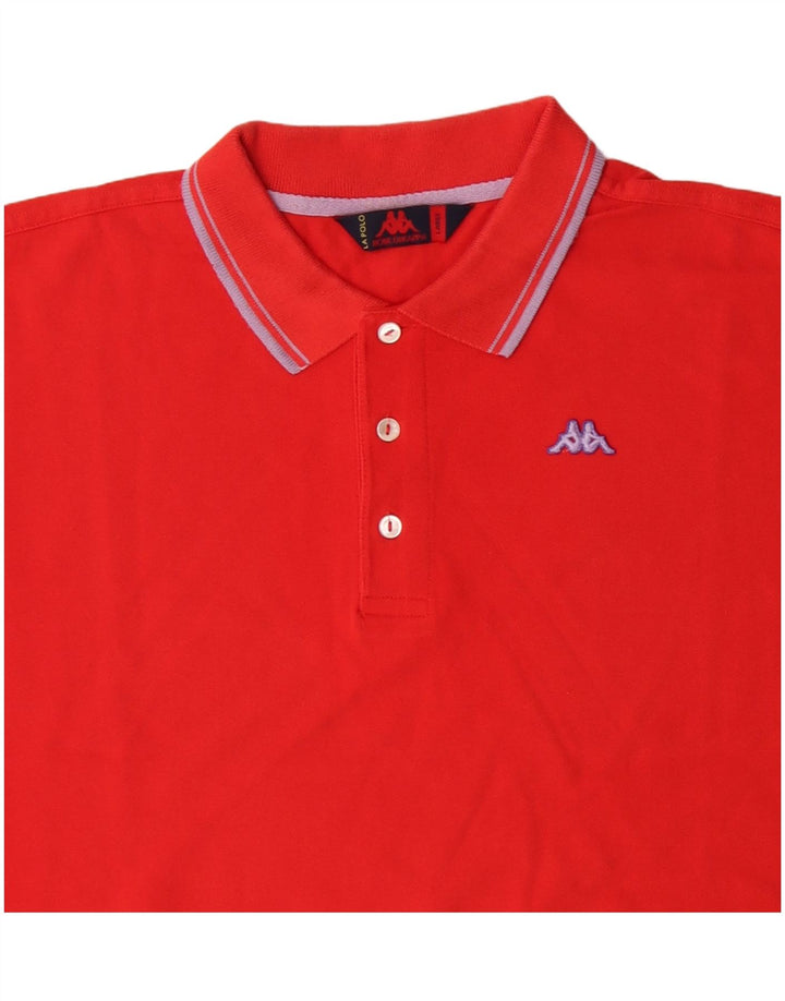Camisa polo masculina KAPPA grande algodão vermelho