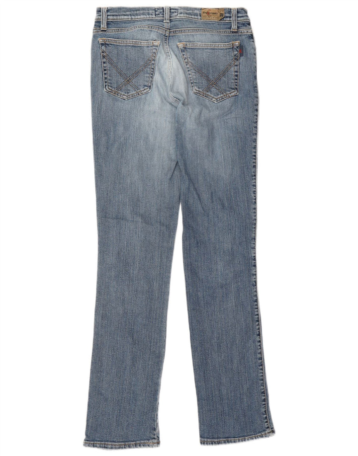 Calça jeans reta feminina Roy Kompakt W30 L31 algodão azul