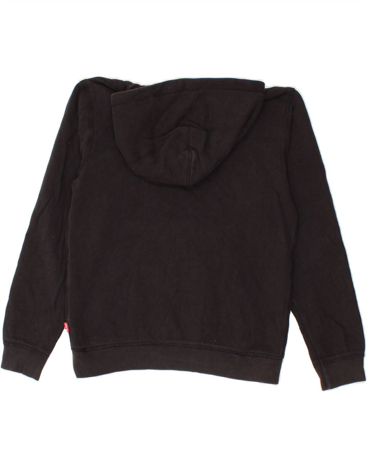 LEVI'S Boys Graphic Hoodie Jumper 13-14 Years Black Cotton Vintage Levi's and Second-Hand Levi's from Messina Hembry 