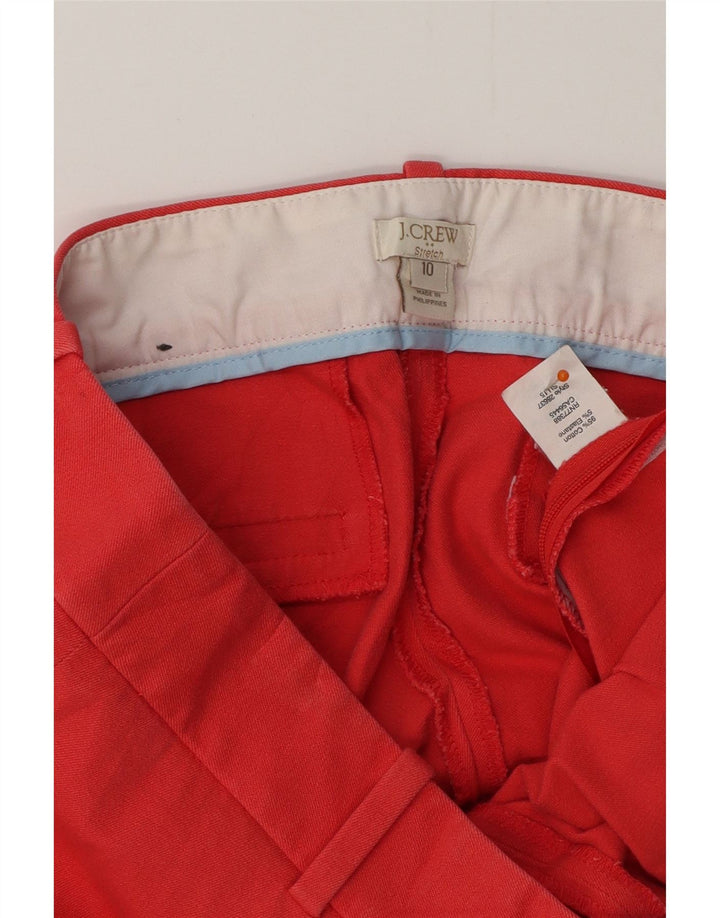 J. CREW Calça feminina justa cortada EUA 10 grande W32 L25 vermelha