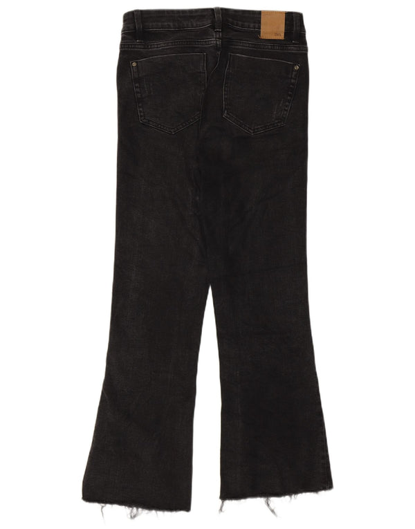 Zara Calça Jeans Feminina Crop Bootcut EU 34 2XS W24 L25 Cinza