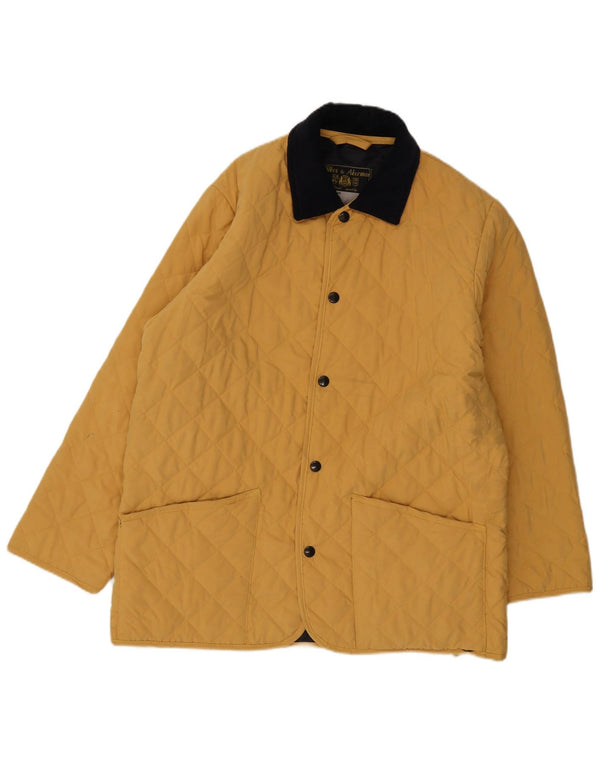 Jaqueta acolchoada masculina Wilkes&Akerman UK 38 poliéster amarelo médio