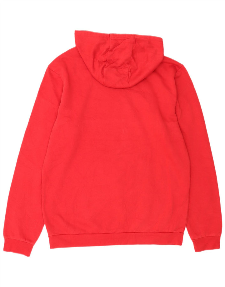 Adidas Mens Hoodie Jumper Médio Algodão Vermelho