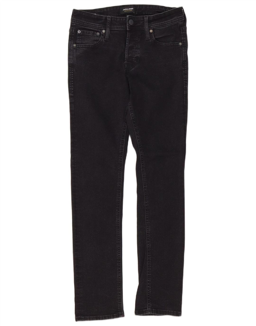JACK & JONES Masculino GLENN Slim Jeans W28 L32 Algodão Preto