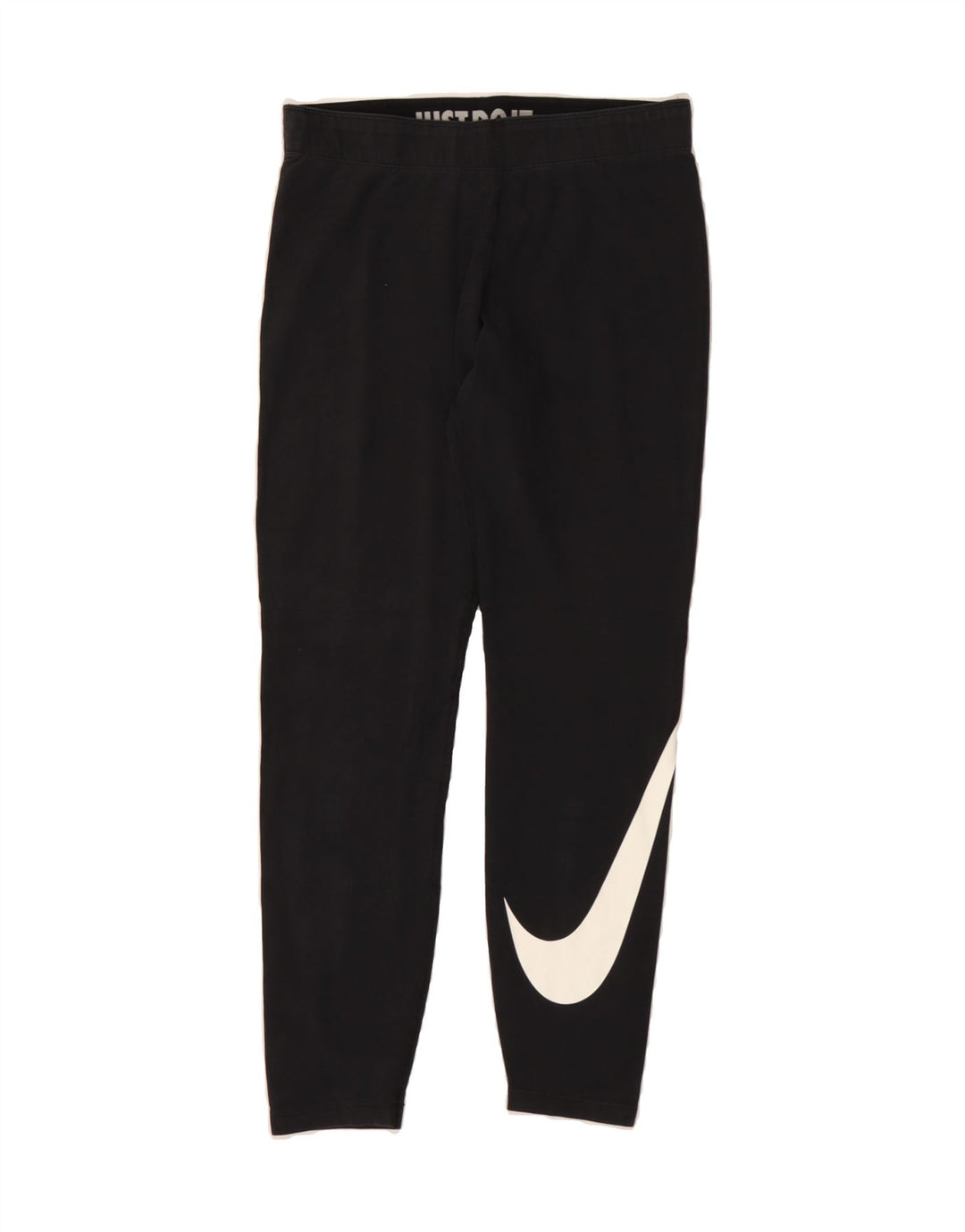 NIKE Womens Graphic Leggings UK 12 Medium  Black Cotton Vintage Nike and Second-Hand Nike from Messina Hembry 