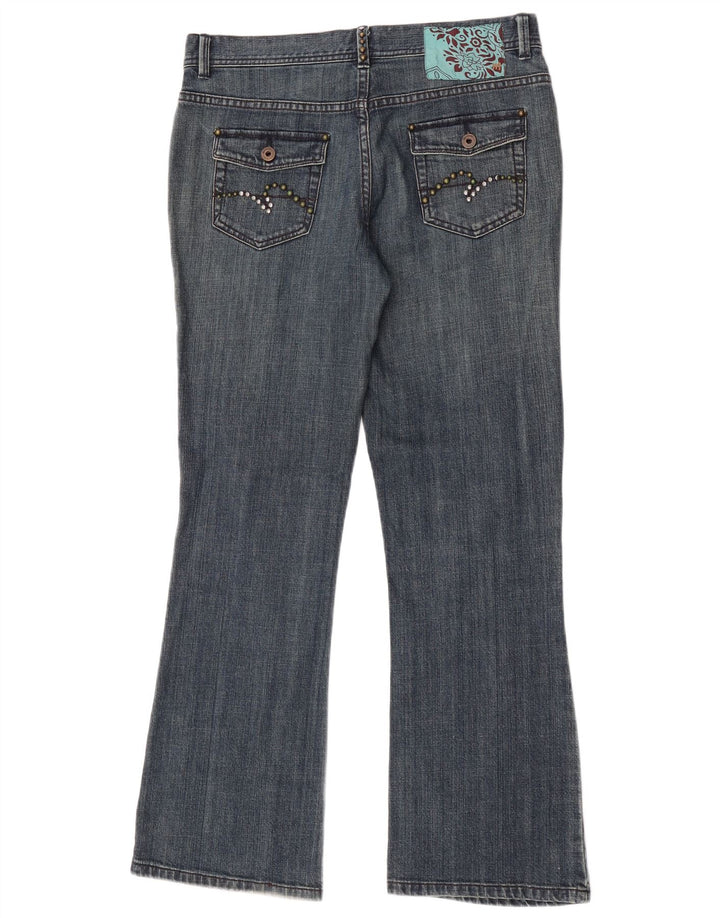 Monsoon Womens Bootcut Jeans Reino Unido 12 Médio W32 L30 Azul Algodão