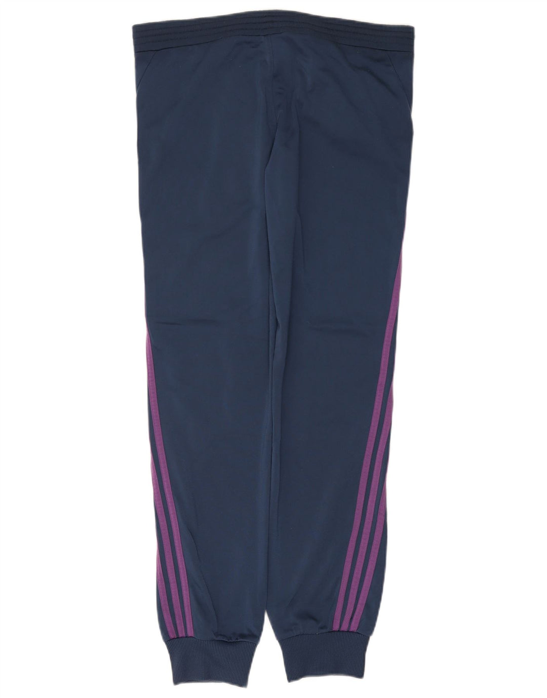 ADIDAS Calças de treino femininas joggers UK 10 pequeno azul marinho poliéster