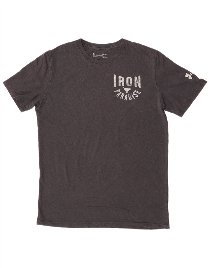 Camiseta gráfica masculina Under Armour Top médio preto