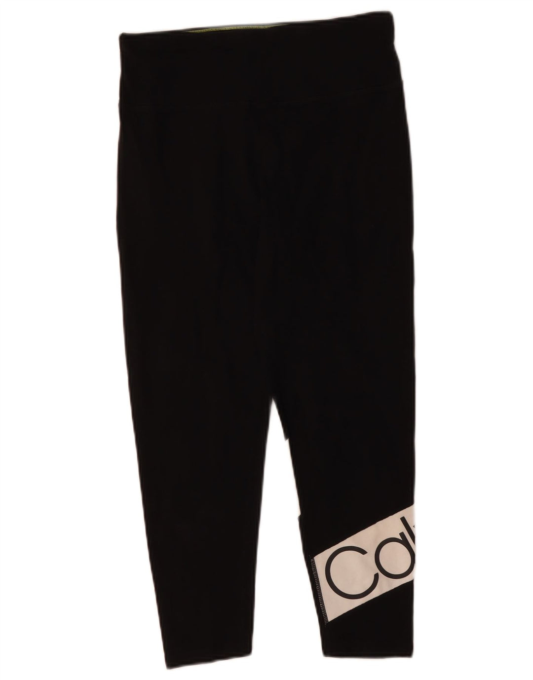 Calça capri feminina CALVIN KLEIN UK 14 grande bloco colorido preto