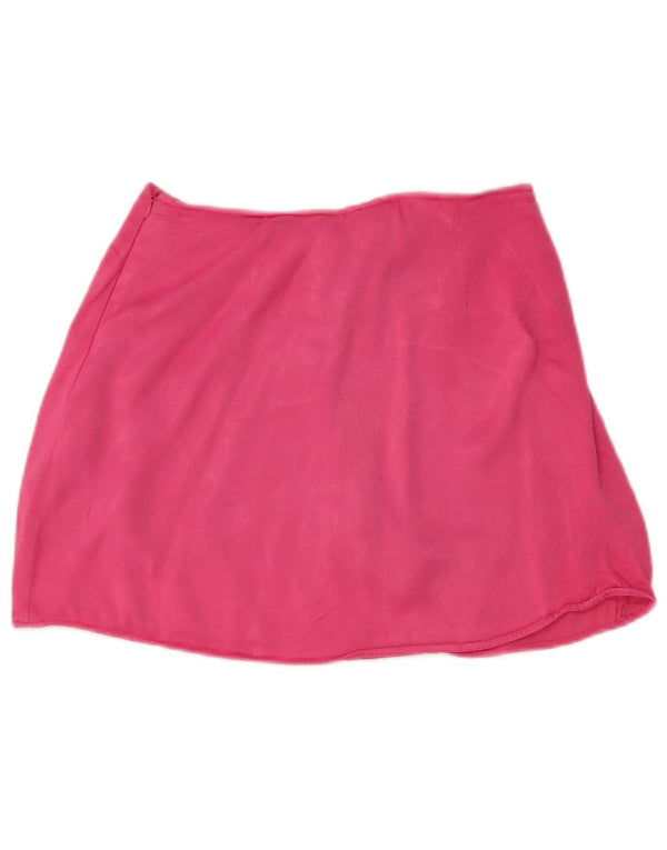 Zara Womens Skort Pequeno W26 Viscose Rosa
