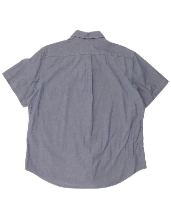 Polo Ralph Lauren Camisa masculina de manga curta XL azul algodão
