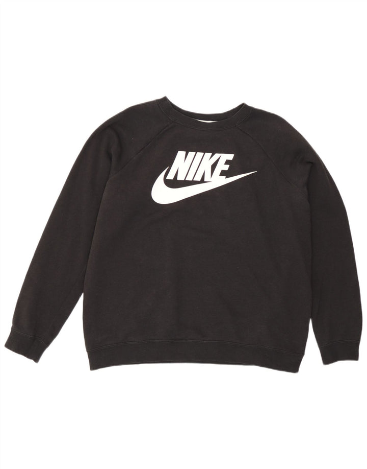 Suéter gráfico feminino Nike UK 16 grande algodão preto