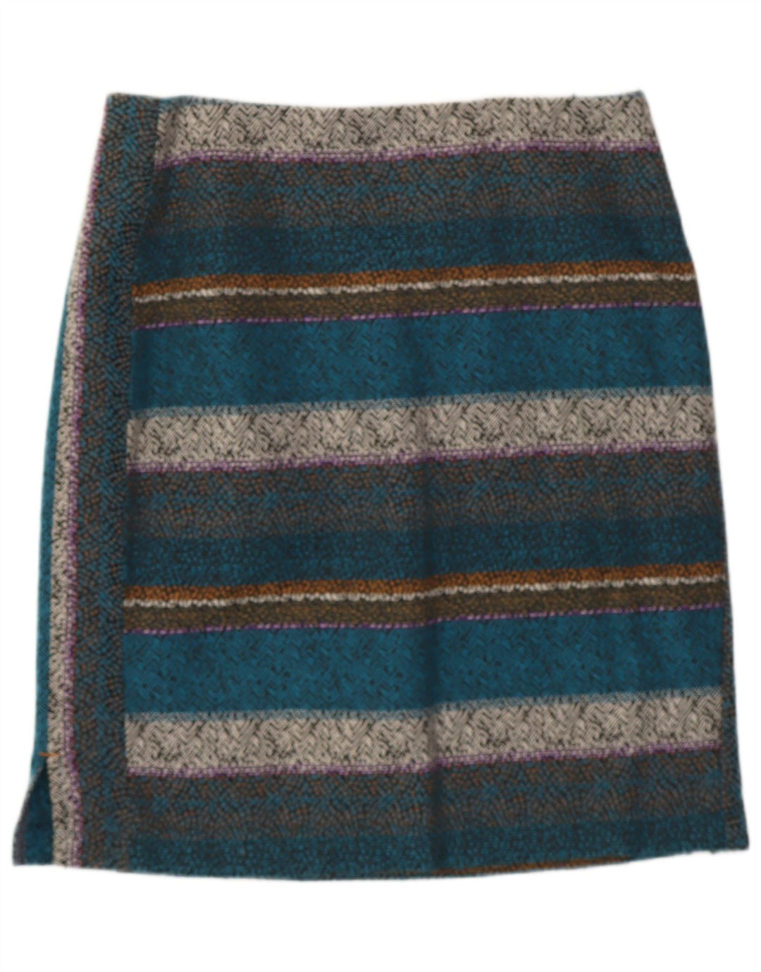 WHITE STUFF Saia reta feminina W32 grande algodão listrado multicolorido