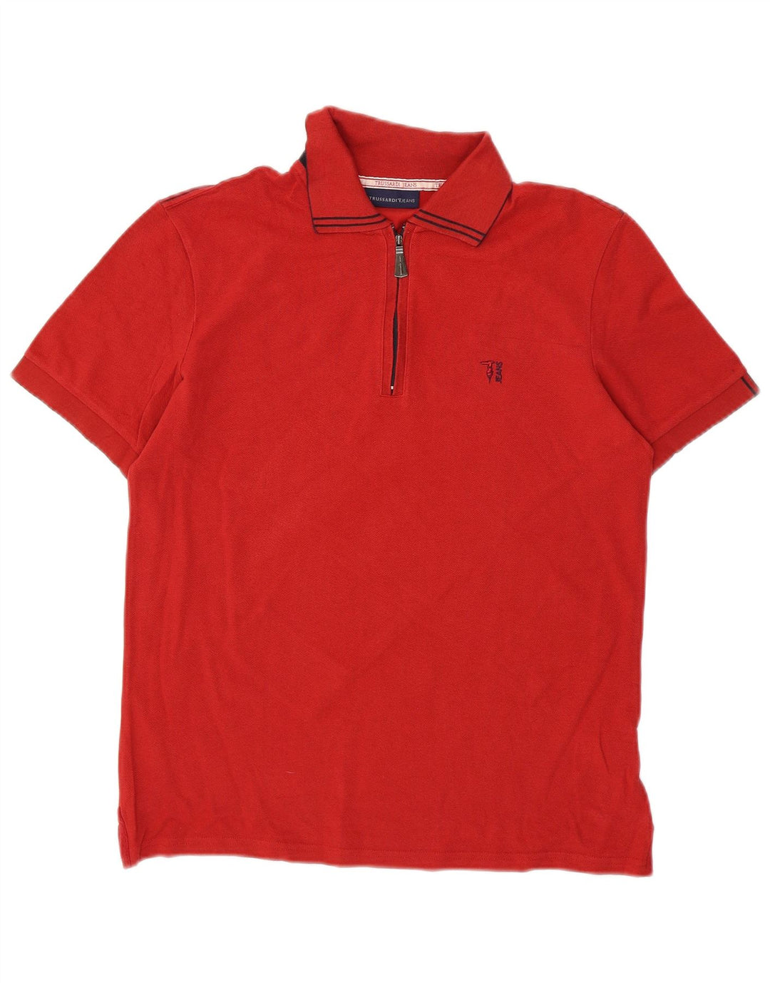 Camisa polo masculina TRUSSARDI algodão vermelho médio