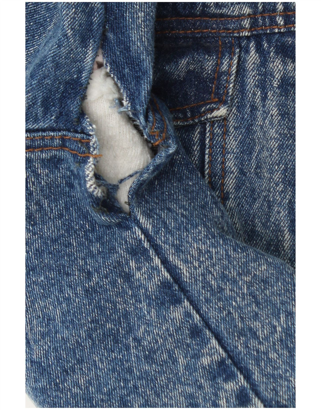 Jaqueta jeans masculina vintage Sherpa IT 48 algodão azul médio