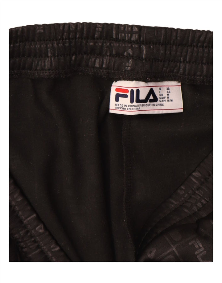 Fila Womens Graphic Tracksuit Calças UK 14 Medium Black Colourblock