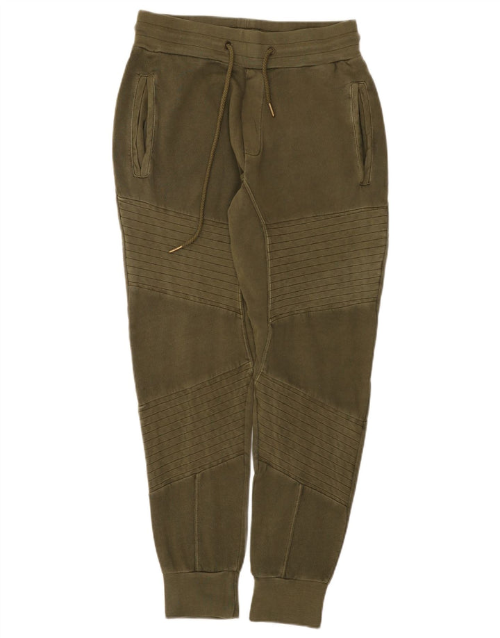 Zara Calça de treino masculina Joggers médio cáqui algodão