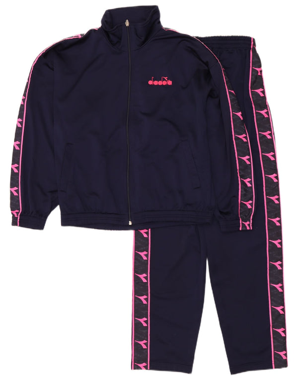 Diadora Mens Graphic Loose Fit Full Tracksuit IT 44 XS W28 L28 Azul marinho