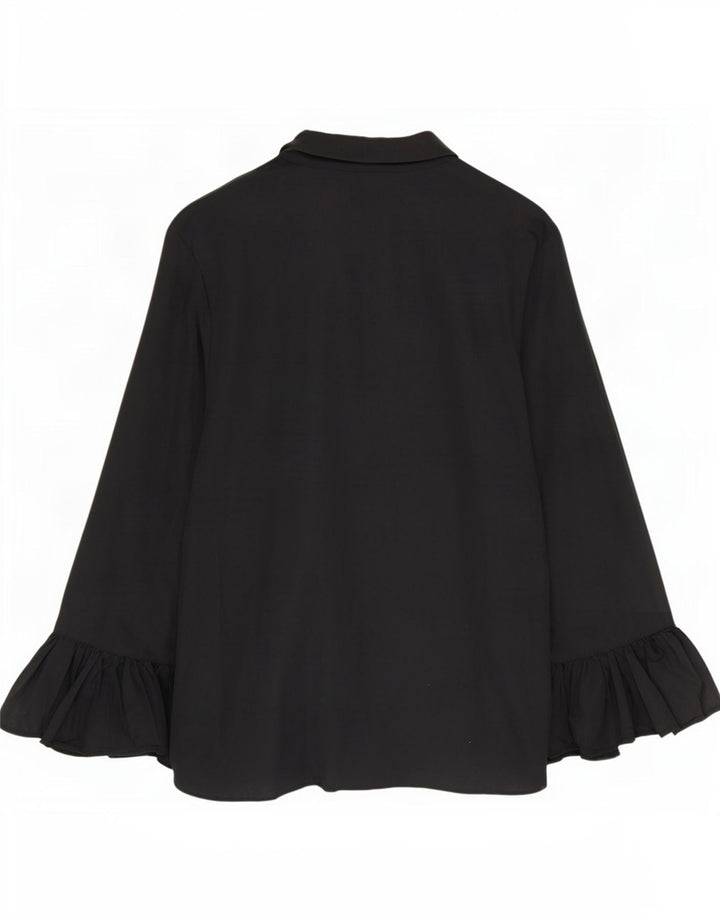 Blusa feminina Marks & Spencer UK 24 4XL algodão preto