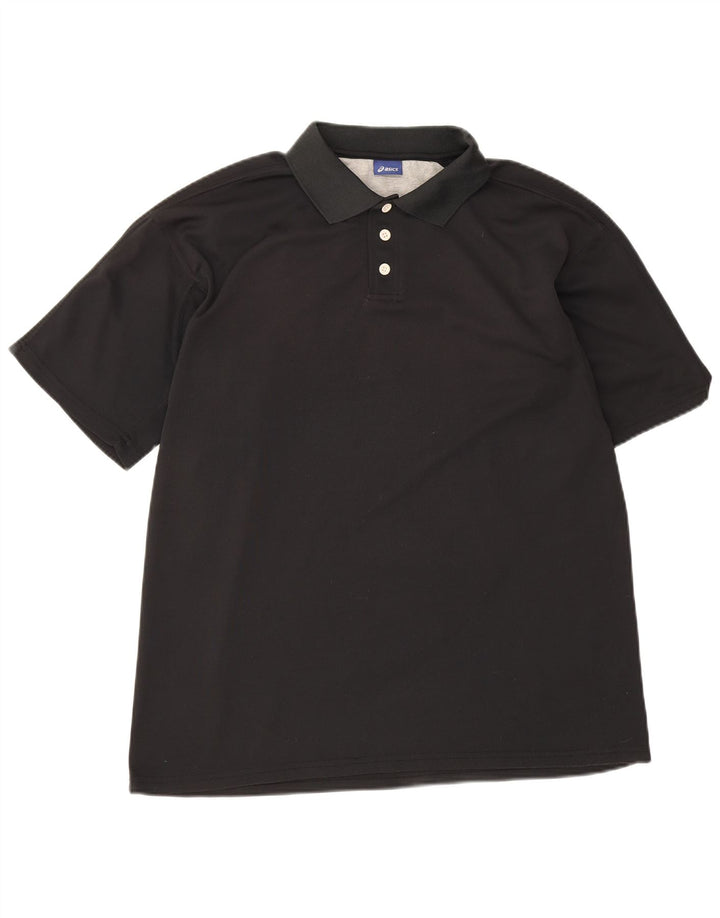 Camisa polo masculina Asics XL preta poliéster