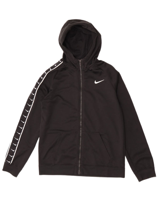 Suéter Nike Boys Graphic Zip com capuz 13-14 anos XL preto poliéster esportivo