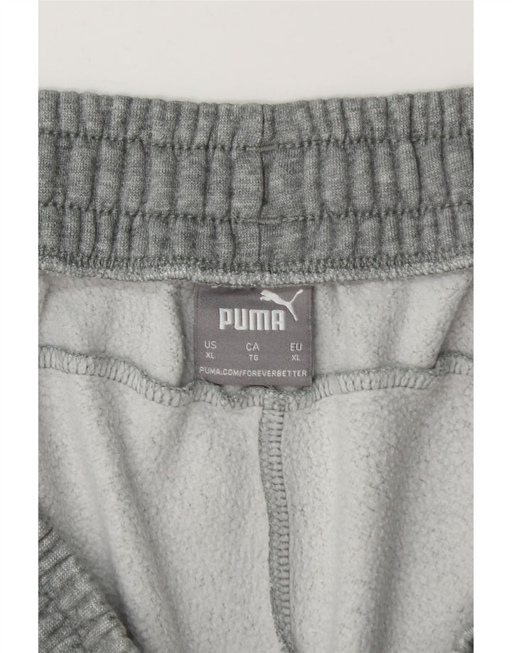 Calça de treino masculina Puma XL cinza manchada