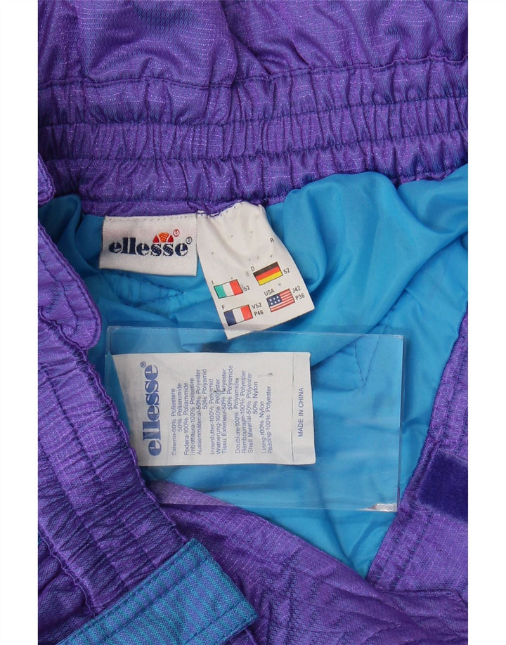 Ellesse Mens Graphic Ski Calças IT 52 Grande Roxo Colourblock Poliéster