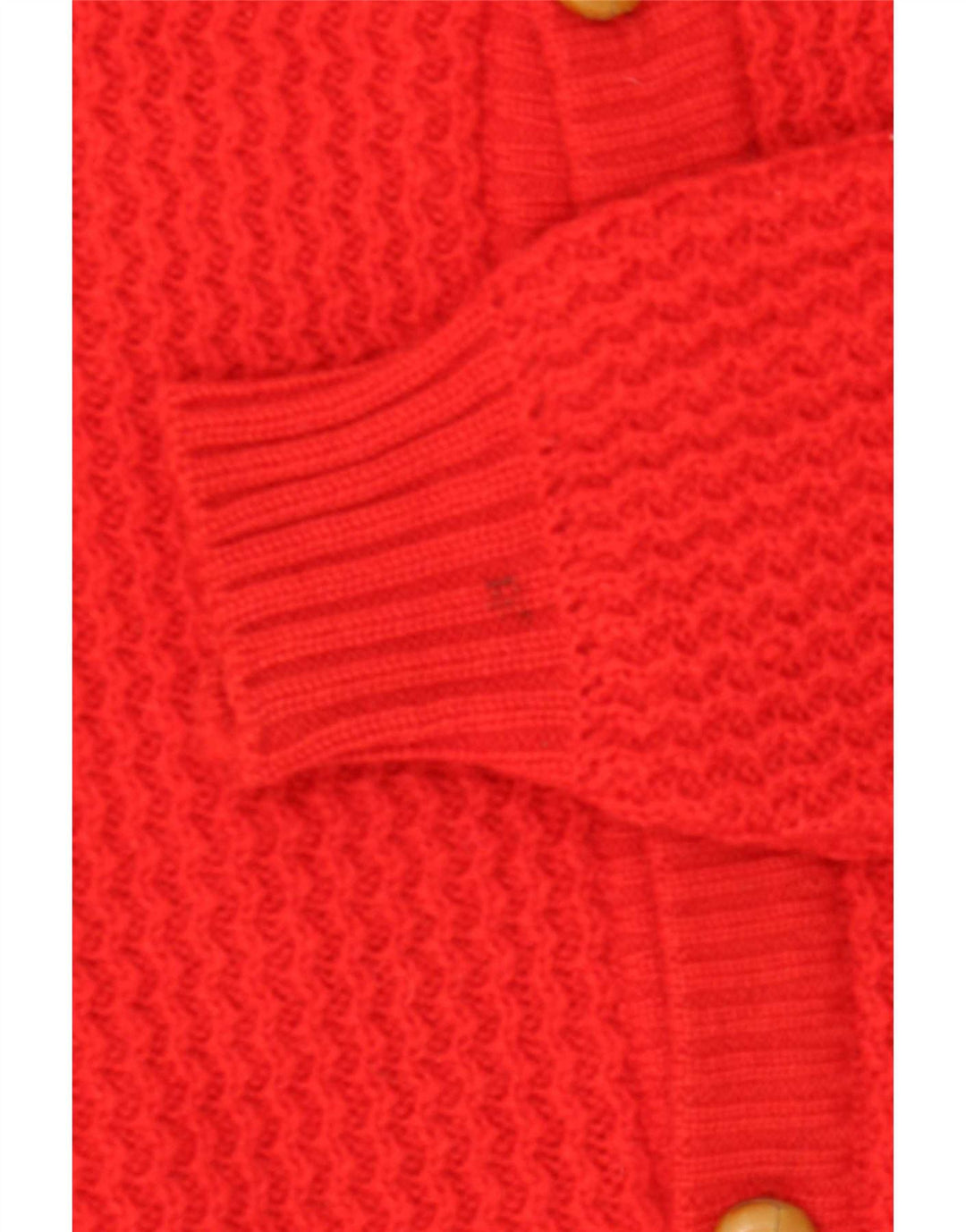 Suéter cardigã masculino vintage vermelho médio