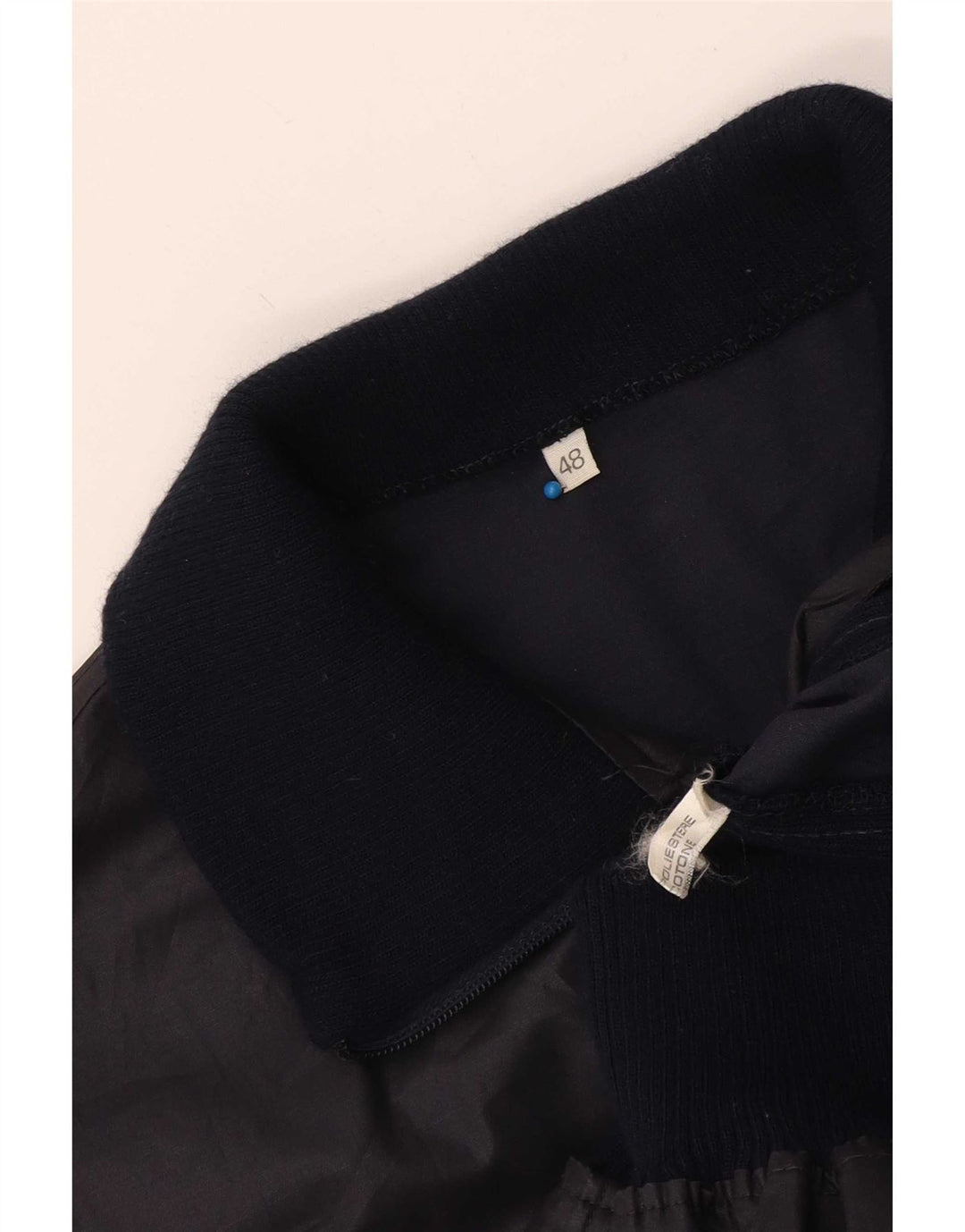Jaqueta bomber feminina vintage IT 48 XL azul marinho Colourblock poliéster