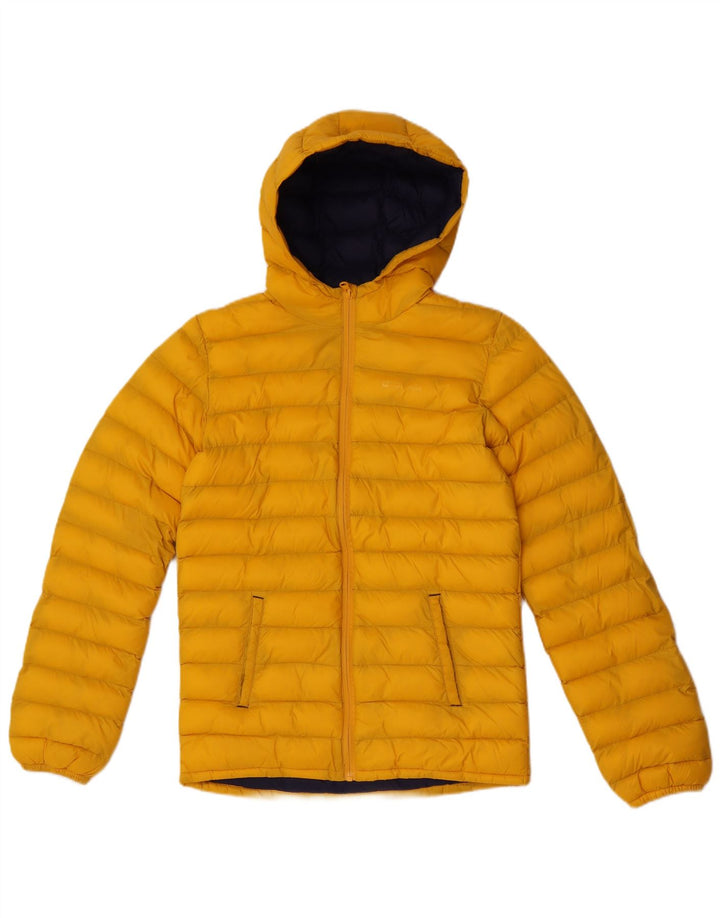 Jaqueta acolchoada com capuz para meninos Mountain Warehouse 12-13 anos nylon amarelo