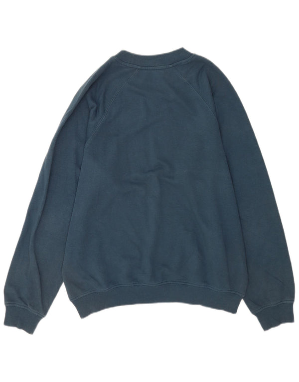 Champion masculino gráfico solto moletom jumper pequeno azul marinho algodão