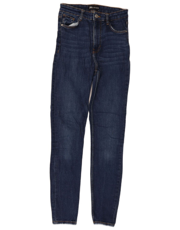 Calça jeans skinny feminina Zara EU 36 XS W26 L27 azul marinho