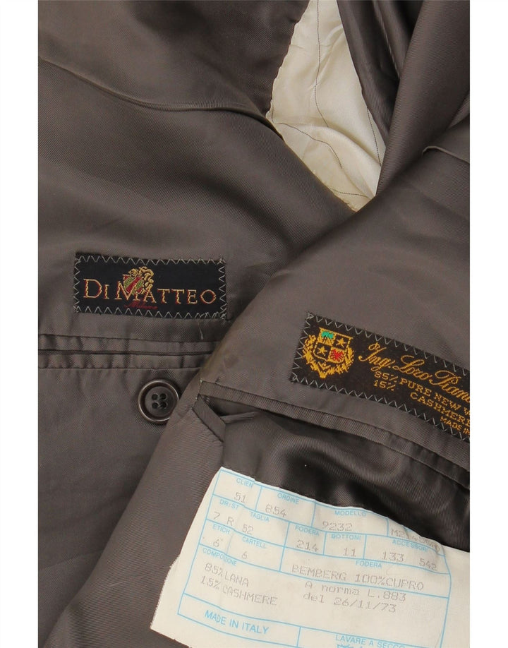 Jaqueta Blazer Masculina IT 52 XL Espinha de Peixe Preta ING LORO PIONA & CO.