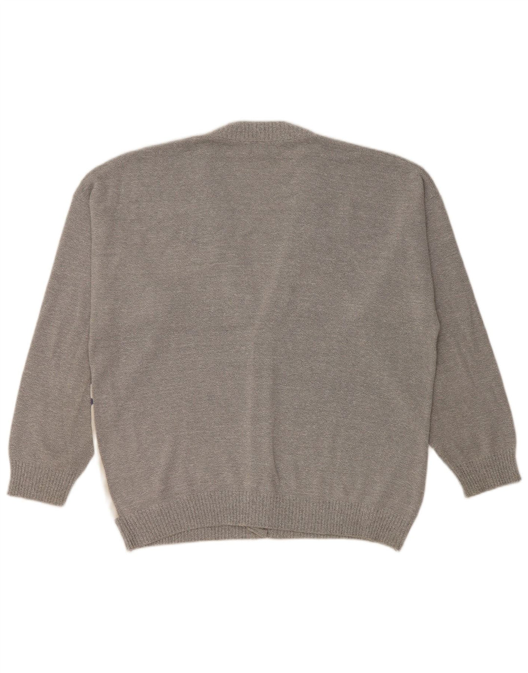Suéter cardigã masculino JAC IT 52 grande algodão colorblock cinza