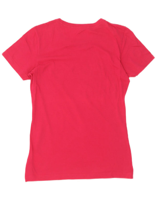 Camiseta Nike Feminina Slim Fit Graphic Top UK 12 Médio Algodão Rosa